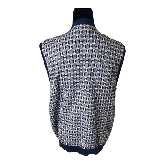 Crossings Fine Line 100% Cotton Sleeveless Button Up Sweater Vest Size XL - Picture 3 of 6